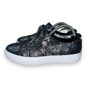 Opening Ceremony Mina Logo Metallic/Black Snake Skin Print Sneakers Women's 6